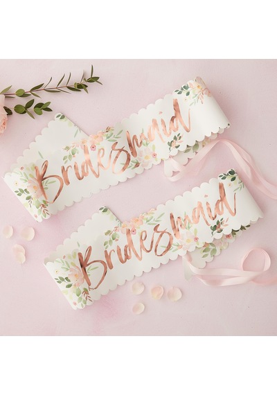 Çiçekli Bridesmaid Kuşakları - 2 Adet Tüm Yaşlar