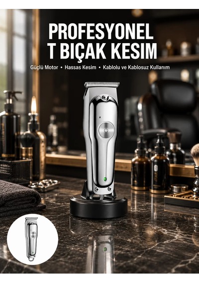 Northcity Saç Sakal Kesme Makinesi - Lazer Epilasyon Öncesi Kısaltma Makinesi, Kablosuz Tıraş Cihazı