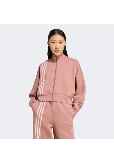 Adidas 3 Stripes Zipup Kadın Kahverengi Sweatshirtjw3609 Pembe