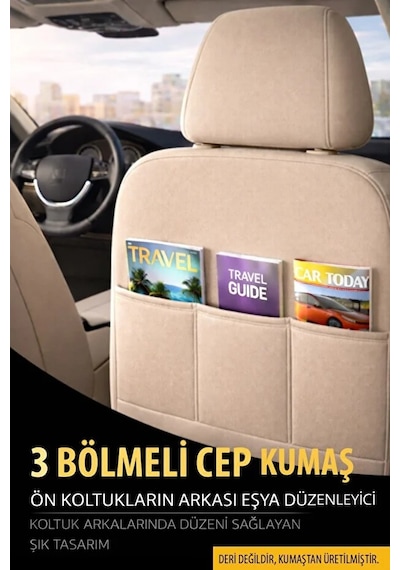 Hyundai İ20 2010 2020 Uyumlu Kumaş Alcantara Oto Koltuk Kılıfı Bej