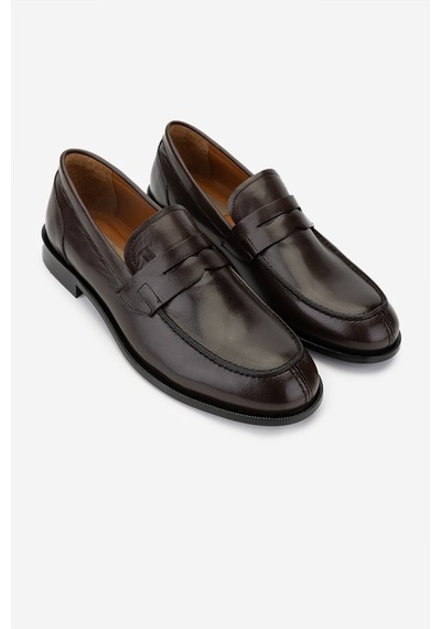 Valmenti Erkek Hakiki Deri Fındık Loafer Ayakkabı 537 3565 Erk Ayk Sk24-25 Fındık Kahverengi