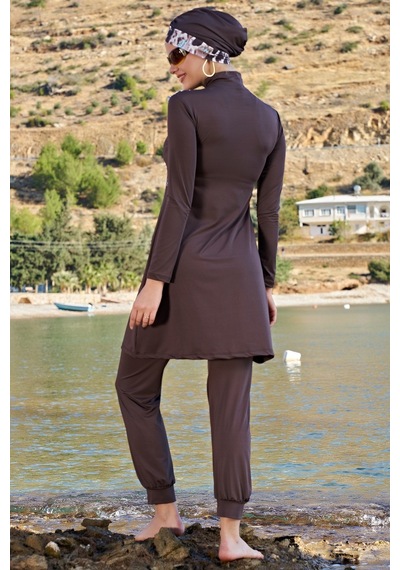 Ruko Maio Rukomayo Desenli Fırfırlı Balıkçı Yaka Micro-lycra Esnek-su Itici Kumaş Siyah Tam Tesettür Mayo Ruko Maio Rukomayo Desenli Fırfırlı Balıkçı Yaka Micro-lycra Esnek-su Itici Kumaş Siyah Tam Tesettür Mayo