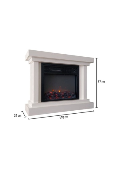 Elektrikli Fanlı Şömine Medium 1500w / 3000w Ay Taşı Desenli Ay Taşı