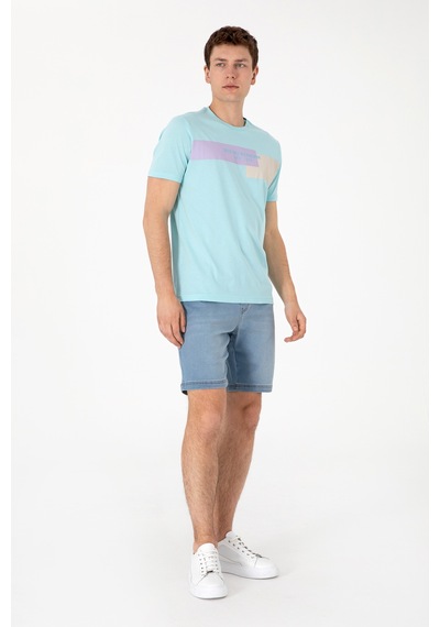 U.S. Polo Assn. Erkek Açık Mavi Jean Şort 50301857-DN0030
