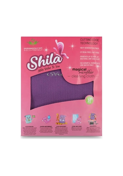 3 Adet Shila Mikrofiber Temizlik Bezi 4'lü Çok Renkli