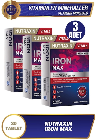 Nutraxin Iron Max 17 Mg 3 x 30 Tablet