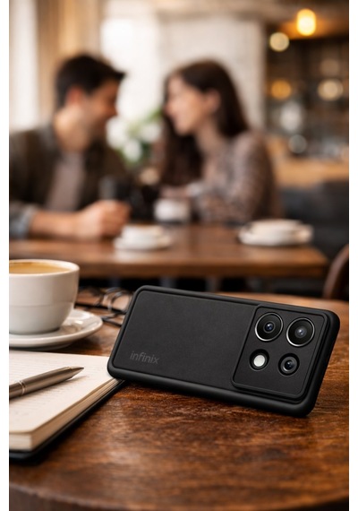 İnfinix Zero30-5g Uyumlu Kamera Çıkıntılı Mat Silikon Telefon Kılıfı Siyah