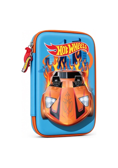 Hot Wheels Eva Kalem Çantası Hw-7785 Büyük Turuncu Kalem Kutusu Okul Kalemliği Kırtasiye Çantası Çok Renkli