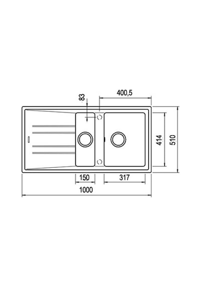 Teka Stone 60 B-Tg Metalic Gri Granit Eviye