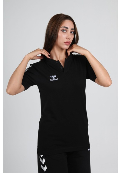 Hummel Armin Pamuklu Bebe Yaka Tişört Siyah