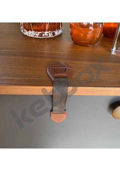 Çocuk Bebek Çekmece Dolap Güvenlik Kilidi Çok Amaçlı Kilit Kahverengi 5 Adet Çok Renkli