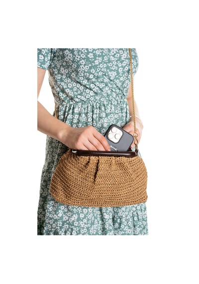 Adelina Bags Kadın Burslu Hasır Çanta Portföy Clutch Omuz Çantası El Ve Omuz Askılı Hasır Çanta 03612124