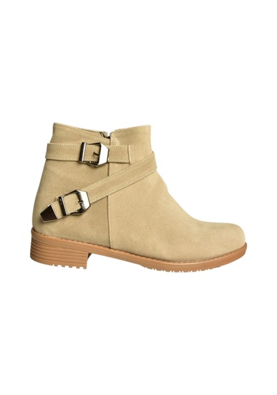 Fox Shoes A726193402 Bej Süet Kadın Bot Bej-süet