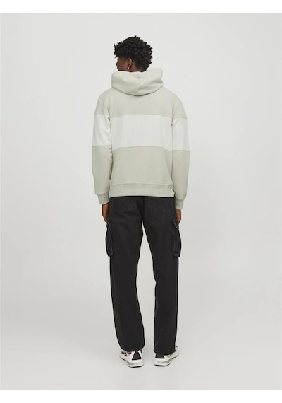 Jack & Jones 12246802 Jorlakewood Sweat Hood Bf Ln Erkek Sweatshirt 001 Bej