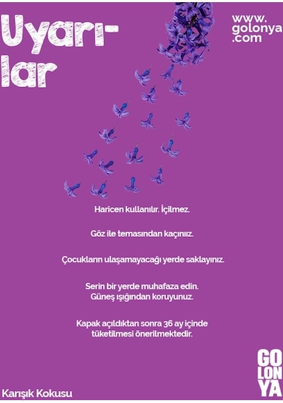 Golonya Karışım Kokulu Cam Şişe Kolonya 250 ML