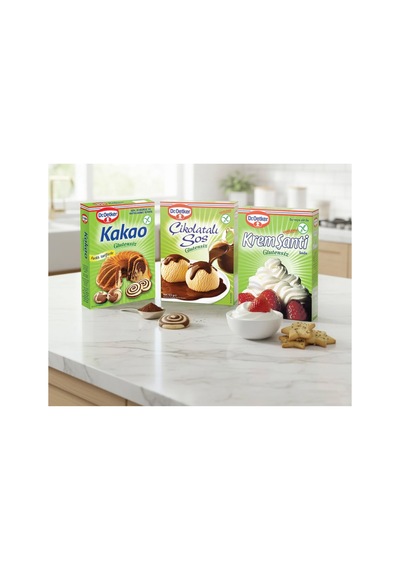 3 Lü Glutensiz Set Kakao+çikolatalı Sos+krem Şanti - 817507476