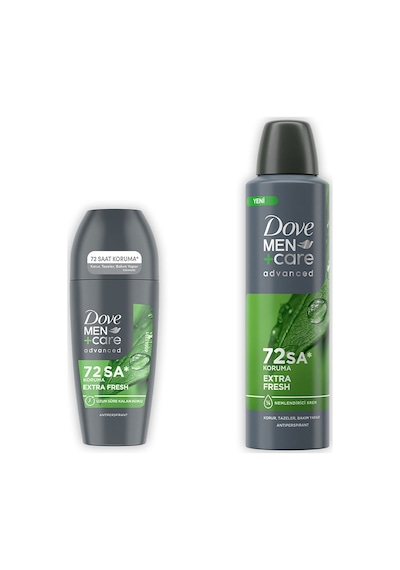 Dove Men +care Advanced Erkek Deodorant Extra Fresh 150 Ml + Extra Fresh Roll On 50 Ml Dove Men +care Advanced Erkek Deodorant Extra Fresh 150 Ml + Extra Fresh Roll On 50 Ml