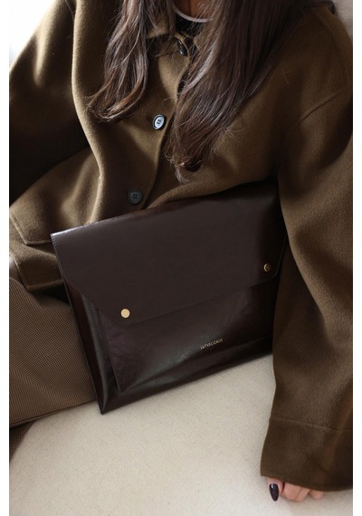 Lutvelizade Çanta 2534 Çok Gözlü Clutch Acı Kahve Kadın Çanta Acı Kahverengi