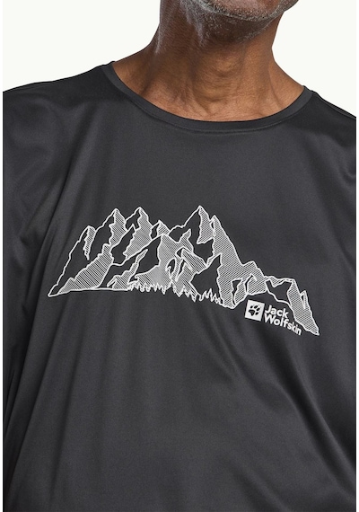 Jack Wolfskin Jack Wolfskın Peak Graphıc T M Erkek Mtn Phantom T-shırt A63269-t0272 Siyah