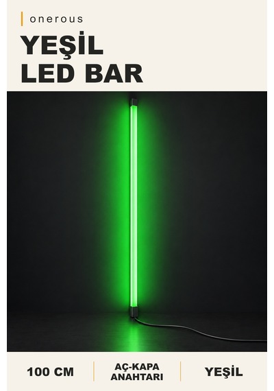 Onerous 100 Cm Yeşil Led Bar, Anahtarlı, Dekoratif Aydınlatma