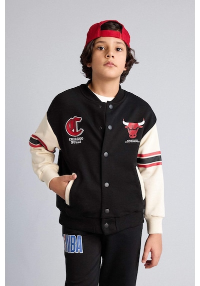Defacto Nba Chıcago Bulls Bomber Hırka Erkek Çocuk G7617a826spbk81 Siyah-bk81