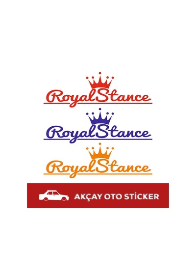 Royal Stance Sticker Taç Sticker Araba Aksesuarı Royal Oto Sticke