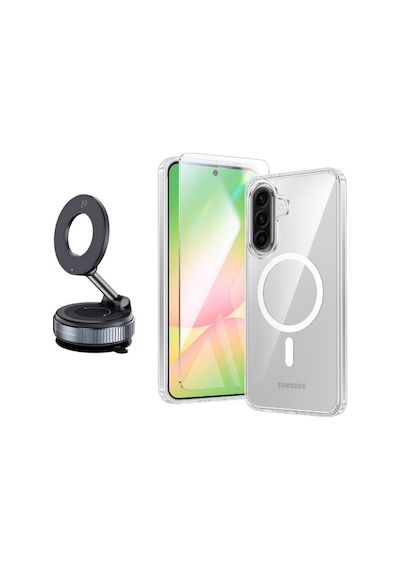 Teleplus Samsung Uyumlu Galaxy S26 Plus Kılıf Grade Drop 3-1 Kombin Set Kapak Şeffaf