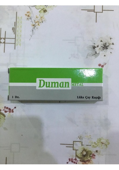 Çay Kaşığı Paslanmaz Çelik Duman Yeşil Kutu 12'li Duman Metal