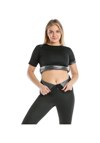 Enenstyle Fashıon Boutıque Termal Sauna Agraflı Badi Takım Siyah