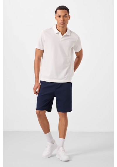 Tommylife Lacivert Standart Fit Dokuma Hafif Esnek Chino Erkek Şort - 81293 Lacivert