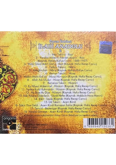 Plak Değildir Cd Dir Cd İlahi Anadolu Çorum İlahileri 2 Açılmam