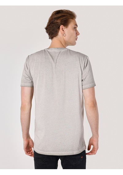Colin's Colins Regular Fit Bisiklet Yaka Baskılı Gri Erkek Kısa Kol Tişört Cl1060079 Gri