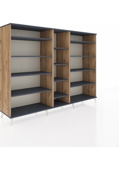 Hyperion Dolap 11 Raflı 220x44x163 Çam-antrasit Çam-antrasit Hyperion Dolap 11 Raflı 220x44x163 Çam-antrasit Çam-antrasit