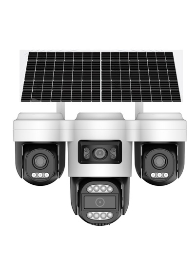 Radem Rd-104 4 Lens 3ptz Solar 4g Güvenlik Kamerası - 16000 Mah Batarya, Çift Yönlü Ses, Renkli Gece Görüşü & Ip66