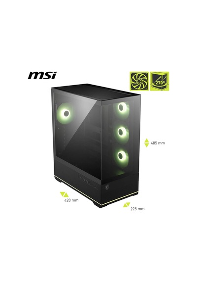 Mag Pano 110r Pz Temperlı Cam 3x120mm 1x120mm Argb Fan Atx Panoramık Gamıng Bılgısayar Kasası