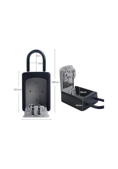 İnsafe Isc802Key Şifreli Çelik Kasa Anahtar Kasası Kutusu Siyah