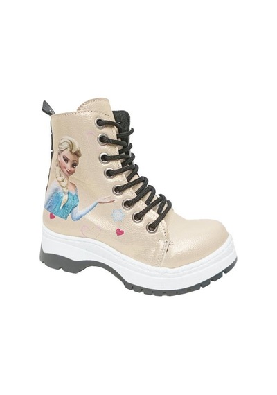 Fix Kids 9603 Parlak Deri Fashion Kız Çocuk Bot Pudra