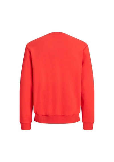 Jack & Jones 12290659 Jorlogo Sweat Fıery Red Erkek Sweatshirt Kırmızı