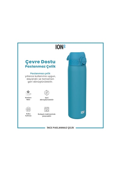 Ion8 - Paslanmaz Çelik İnce Suluk - Mavi - 600 Ml - Sızdırmaz