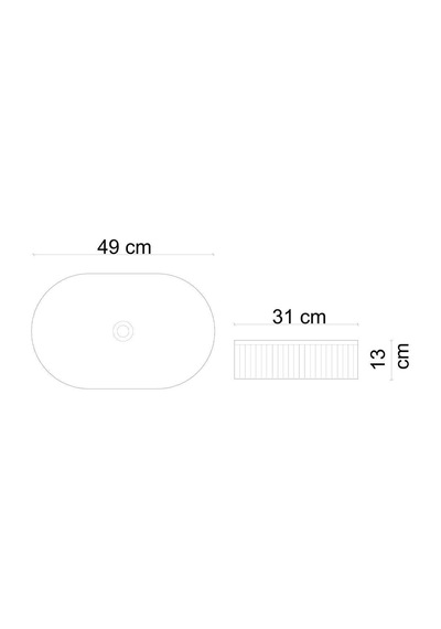 Lena Tezgahüstü Lavabo E-w1002mb Mat Beyaz Mat Beyaz