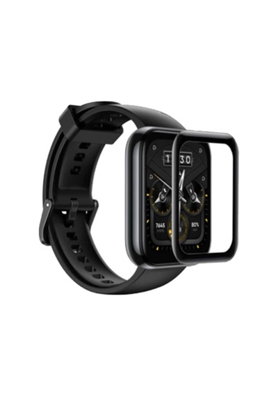 Oppo Realme Watch 2 Pro 3D Full Kaplama Ekran Koruyucu Pet+Pmma (523367071)-Siyah