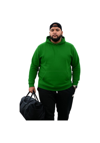 Benroma 3 İplik Penye Büyük Beden Unisex Sweatshırt Yeşil