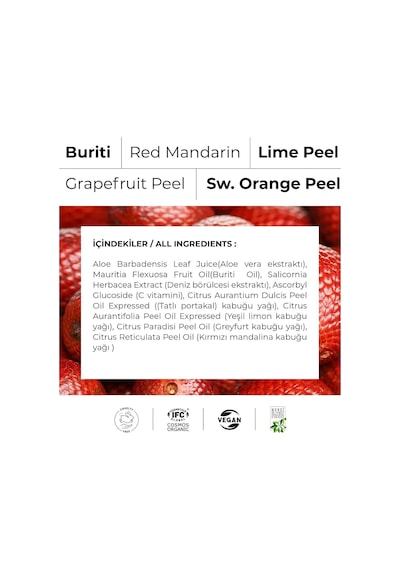 Cıtrus C Cosmos Organik Sertifikalı Vitamini C Serumu Yaşlanma Karşıtı Aydınlatıcı Gündüz Gece Kullanıma Uygun C Vitamini Yüz Serumu Süt Formunda Vegan Sertifikalı 30 Ml