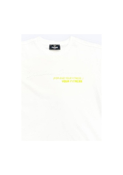 Carinos Erkek Çocuk Dreams Kabartma Yazılı Pamuklu Tshirt-14172 Beyaz