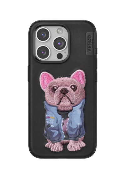 Venco - 305 - Apple iPhone Uyumlu 14 Pro Max Cute Desenli Kapak - Glblseme - - Siyah