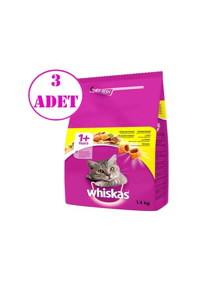 Whiskas Tavuklu Yetişkin Kedi Maması 3 x 1400 G
