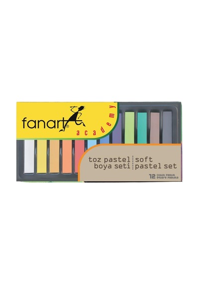 Academy Yumuşak Pastel Seti 12 Renk Genel