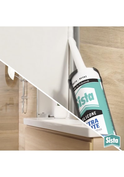 Sista Extra White Silikon Çok Amaçlı Ve Su Geçirmez Mutfak Ve Ban