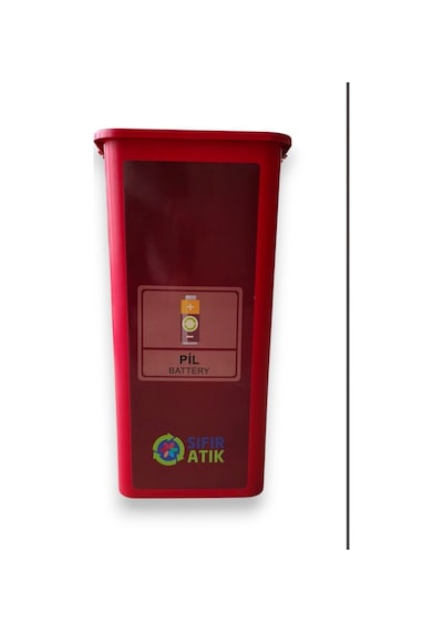 Umbex 70 Litre Plastik Lüx Geri Dönüşüm Kutusu Geri Dönüşüm Kovası / Sıfır Atık Kutusu A Kalite Kırmızı