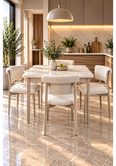 Tool Aksesuar T-8074 Traverten Sabit Masa Mdf 70x120 İbiza Krem Sandalye 4 Kişilik Mutfak Masa Takımı Krem Sandalye Traverten Masa Tool Aksesuar T-8074 Traverten Sabit Masa Mdf 70x120 İbiza Krem Sandalye 4 Kişilik Mutfak Masa Takımı Krem Sandalye Traverten Masa